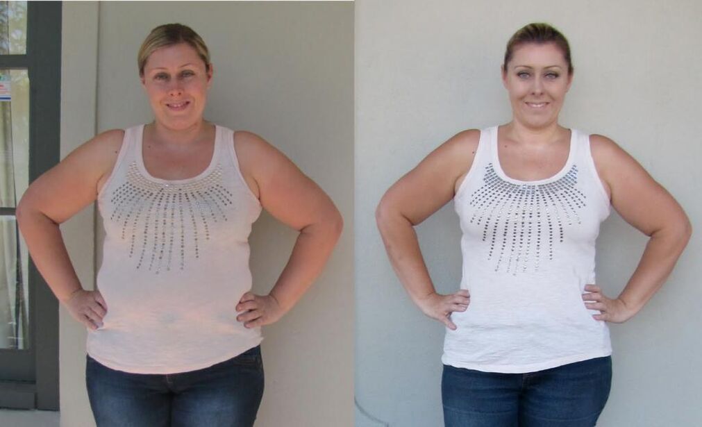 πριν και μετά την απώλεια βάρους σε μια δίαιτα 6 πετάλων