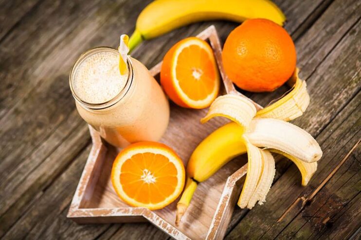 smoothie μπανάνας-πορτοκάλι για απώλεια βάρους